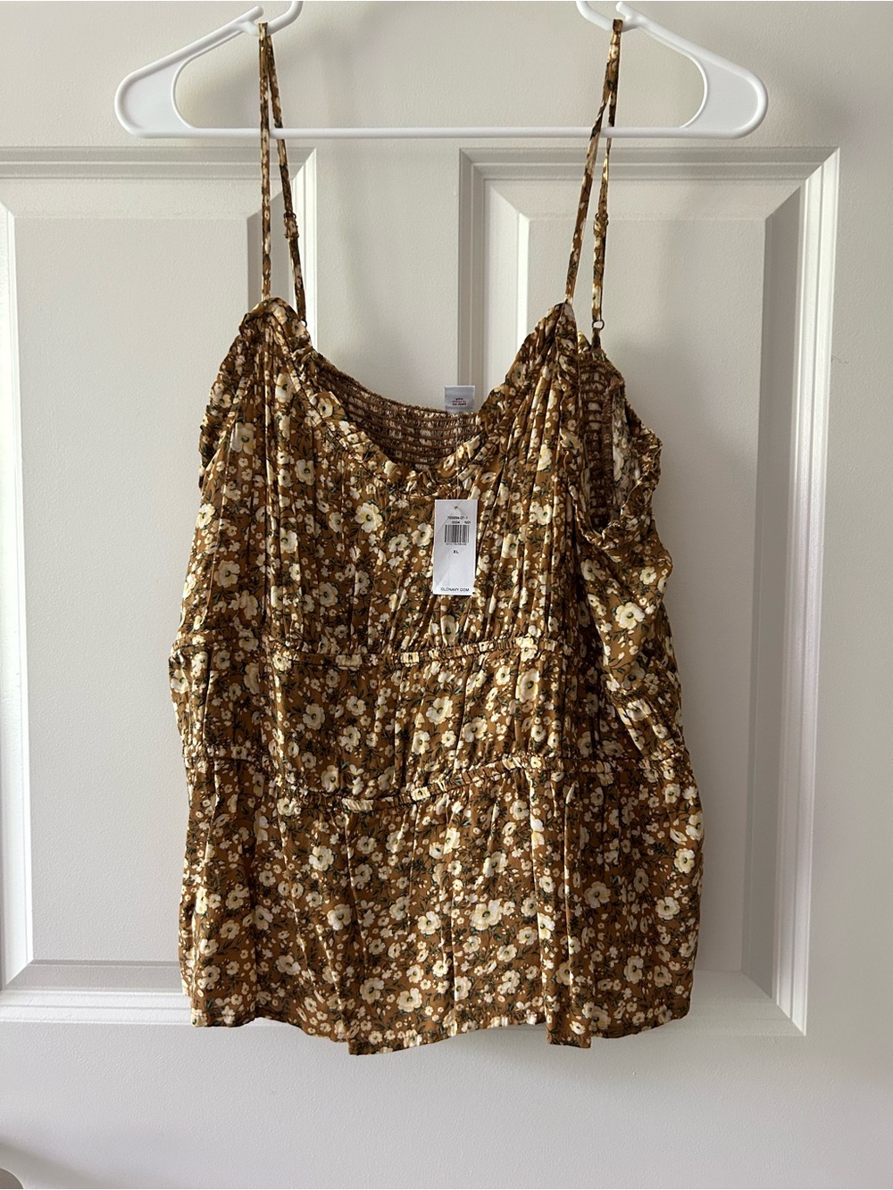 NWT Old Navy Floral Swing Cami Tank Top - Brown Floral